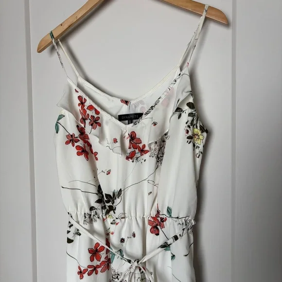 Floral Maxi Dress - White - Cottagecore Romantic Coastal Feminine Summer Garden - Picture 2 of 9